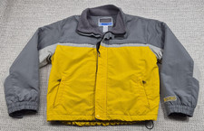 Ocean Pacific Ski Jacket Youth 16 Yellow Gray Colorblock Fleece Lined Snow Warm