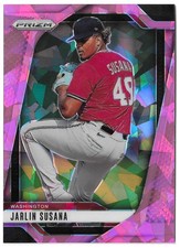 Jarlin Susana - 2025 MLB Panini Prizm - Pink Ice Prizm - #272 - Nationals