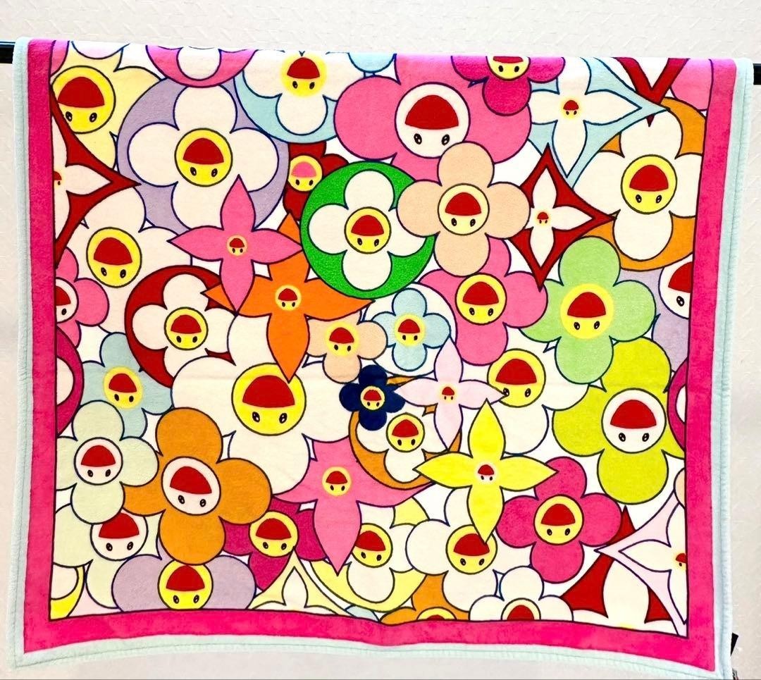 Louis Vuitton Takashi Murakami Cosmic Blossom Beach Towel Large