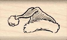 Stamps by Impression Santa Hat Rubber Stamp 0.99" x 0.50"