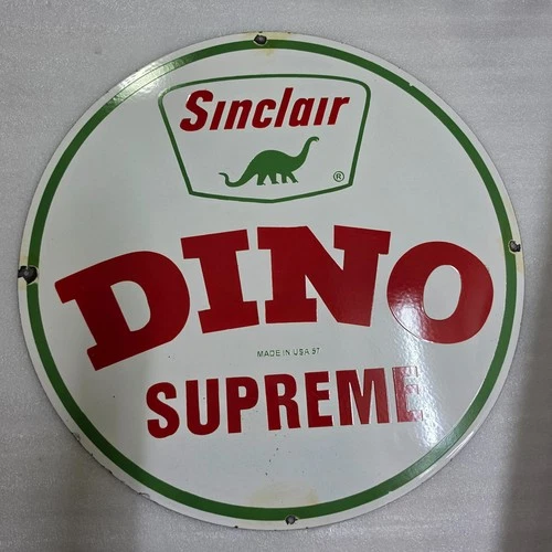 SINCLAIR DINO 29 X 29 INCHES PORCELAIN ENAMEL SIGN