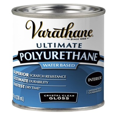 Varathane Ultimate Water Based Polyurethane Gloss  Half Pint Interior Finish