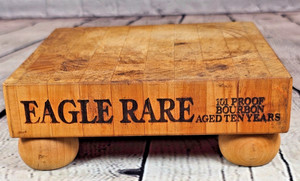 Vintage Eagle Rare 101 Proof Butcher Block Riser Old Prentice Distillery KY 10yr