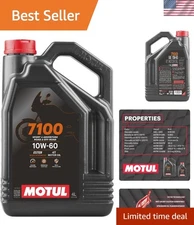 Enhanced 7100 4T 10W-40 Synthetic Motor Oil - 4 Liters for Ultimate Lubrication