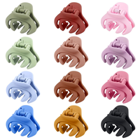 12 StüCk Haarklammer Klein Octopus, Rutschfeste Haarspangen Damen, Matte Haarkla