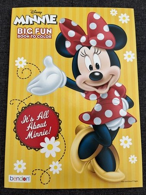 Disney Minnie Mouse & Friends Big Fun Book To Color Puzzles Games & Coloring