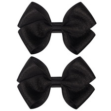 Tiny 3 Inch Glitter Hair Bows Clips - Lined Boutique Alligator Hairpin for Baby