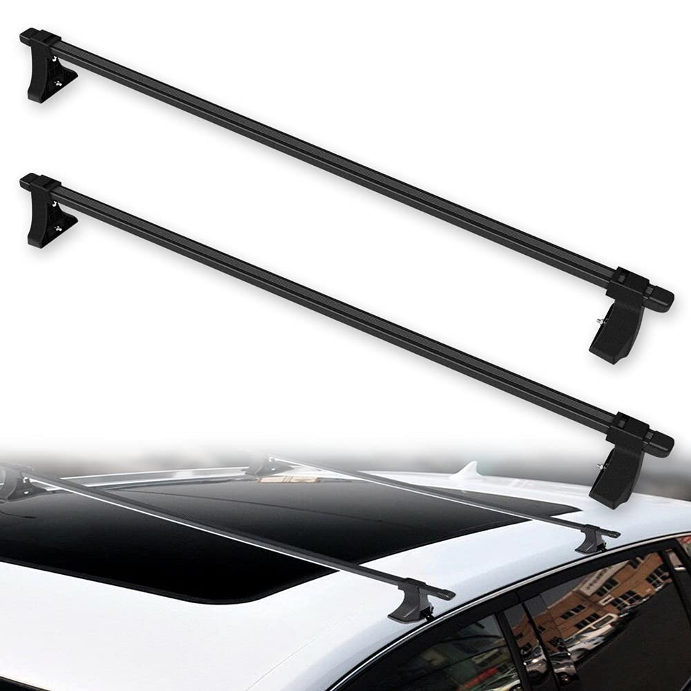 Adjustable 54" Roof Rack Crossbars Cargo Carrier Black Aluminum Luggage