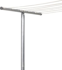 Household Essentials Steel Clothesline T-Post Galvanized Crossbar Silver