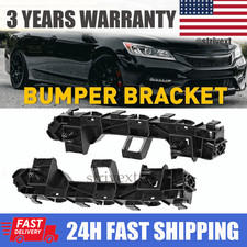 New For Accord Sedan 2013-17 Front Bumper Fender Brackets Support Beam 2pc Black New For Accord Sedan 2013-17 Front Bumper Fender Brackets Support Beam 2pc Black
