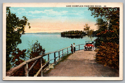 Lake Champlain from Red Rocks, NY, c1920s Postcard TS-32A