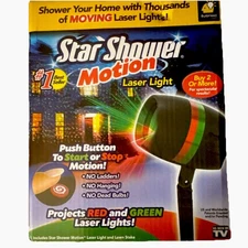 Star Shower Red and Green Motion Laser Christmas Projector Light 3200 Sq. Ft