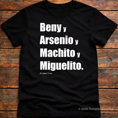 Cuban Music Legends Shirt Beny More' Arsenio Machito Miguelito Tee Afro-Cuba
