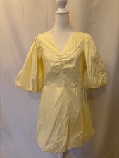 NWT H&M Coctail Light Yellow Color Dress - Size Large