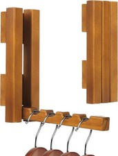 Wood Wall Mounted Clothes Drying Rack, 6 Inch Small Spaces Foldable Clothes Wall