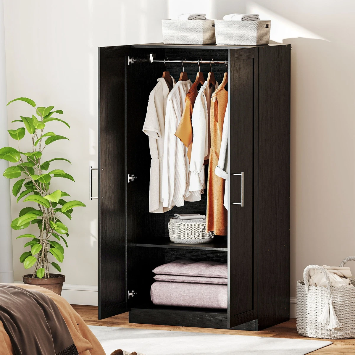 Wood Wardrobe Closet for sale | eBay