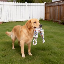 Cotton Rope Woven Rope Pet Toy, Aggressive Chew Rope Toy for Medium Large Dogs