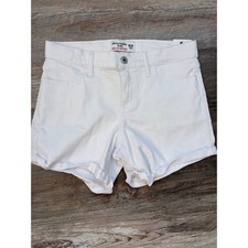 Abercrombie kids girls white denim jean shorts NEW WITH TAGS sz 15/16