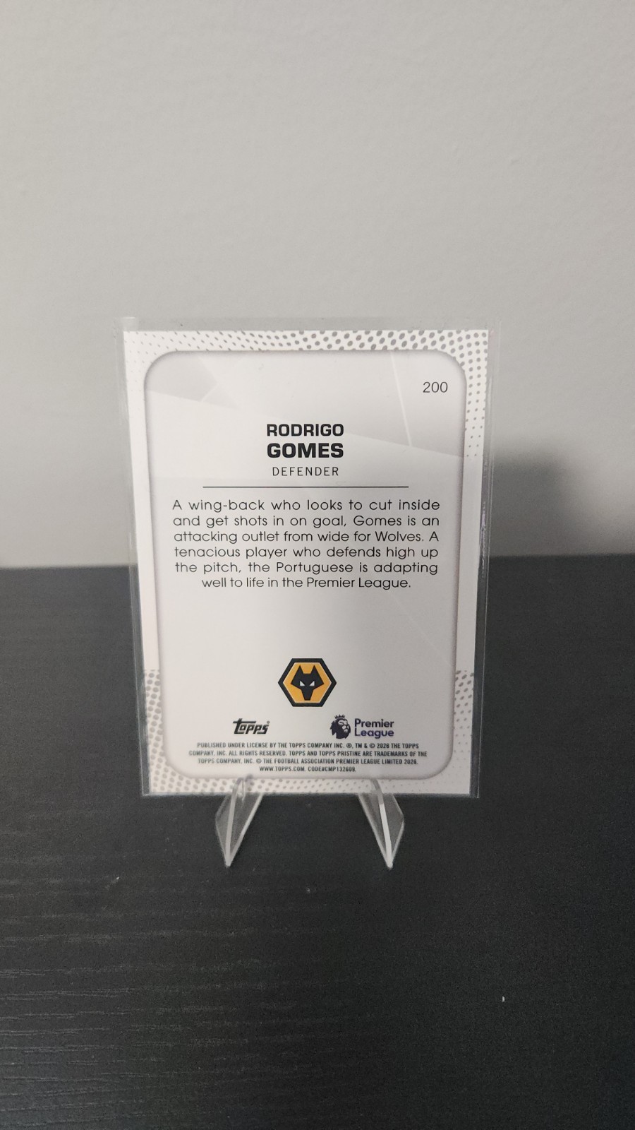 Topps 2026 Pristine Premier League Rodrigo Gomes /25 view 2