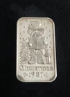 1987 Christmas-Carolers Art Bar 1 Troy oz.999 Silver by Madison Mint