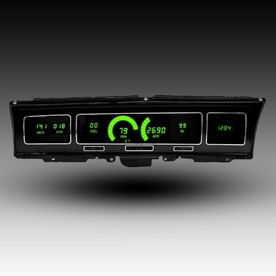 Intellitronix Green LED Digital Gauge Cluster Set For 68 Chevy Caprice / Impala