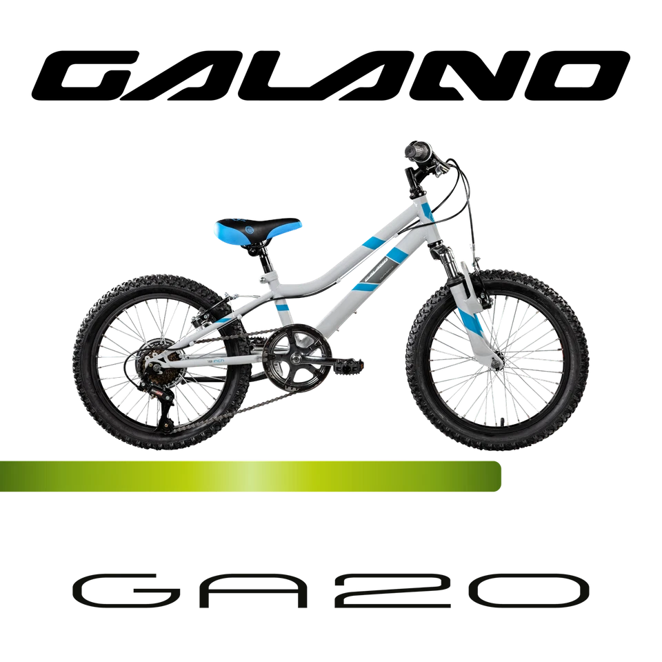 Galano GA20 Kinderfahrrad 18" Jungen Mädchen Kinderrad Galano 7s grau/blau 22 cm - Bild 2 von 4