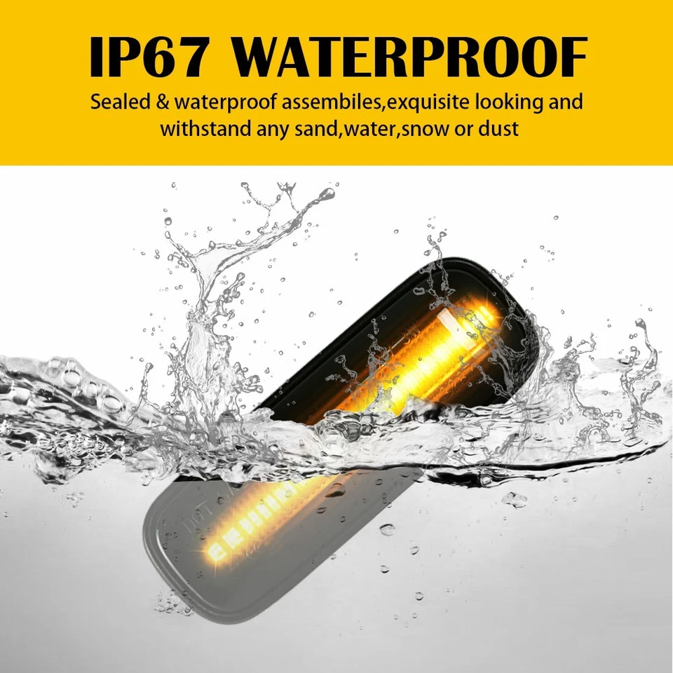 Smoke LED Side Marker Lights Fender Signal Lamp For 96-00 Honda Civic Ballade EC - Image 4 of 4