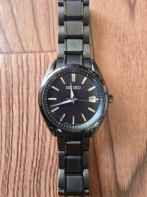 Seiko Selection SBTM343 Titanium Radio Solar Watch All Black 39,5mm Working