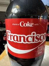 Share A Coke with   Francisco   2025 Personalized Gift Coca Cola Bottle 20oz