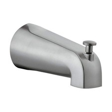 Design House 522920 Slip-On Tub Diverter Spout, 5 Inch, Satin Nickel