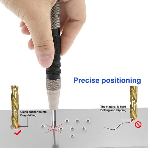 Automatic Center Punch Spring Loaded Tool for Metal Wood Glass Drilling - Picture 10 of 26