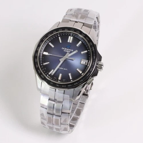 Casio Oceanus OCW-S7000B-2AJF Black Manta Bluetooth Solar Radio Men Watch
