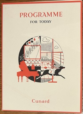 RMS Queen Mary 1952 Veranstaltungsprogramm Booket, Cunard