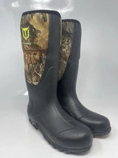 TIDEWE Rubber Boots for Men Multi-Season with steel shank, Next camo G2 Size 5