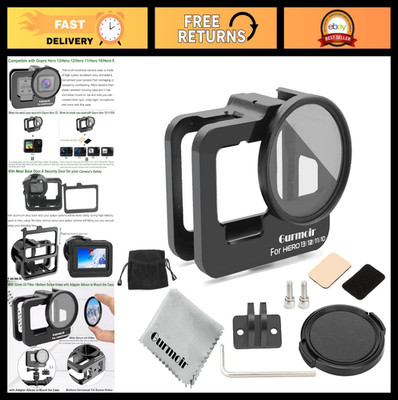 Metal Protective Case for GoPro Hero 13/12/11/10/9 - Aluminum Alloy Frame, Video