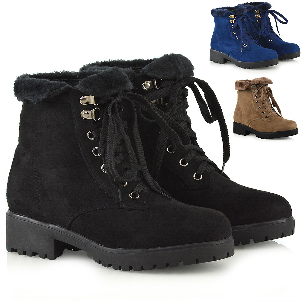 BEAU TODAY Womens Winter Snow Boots, Fur Lined Ankle Booties For Women-459947