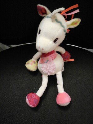 doudou peluche Louise la licorne blanc rose LILLIPUTIENS 27cm (5