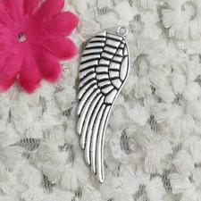 Free Ship 20 Pcs Antique Silver Wing Charms Pendant 50X16MM H-1176