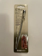 Beadsmith EZ-Hook 3-in-1 Fastener Help to Zip Button & Fasten Clothing & Jewelry