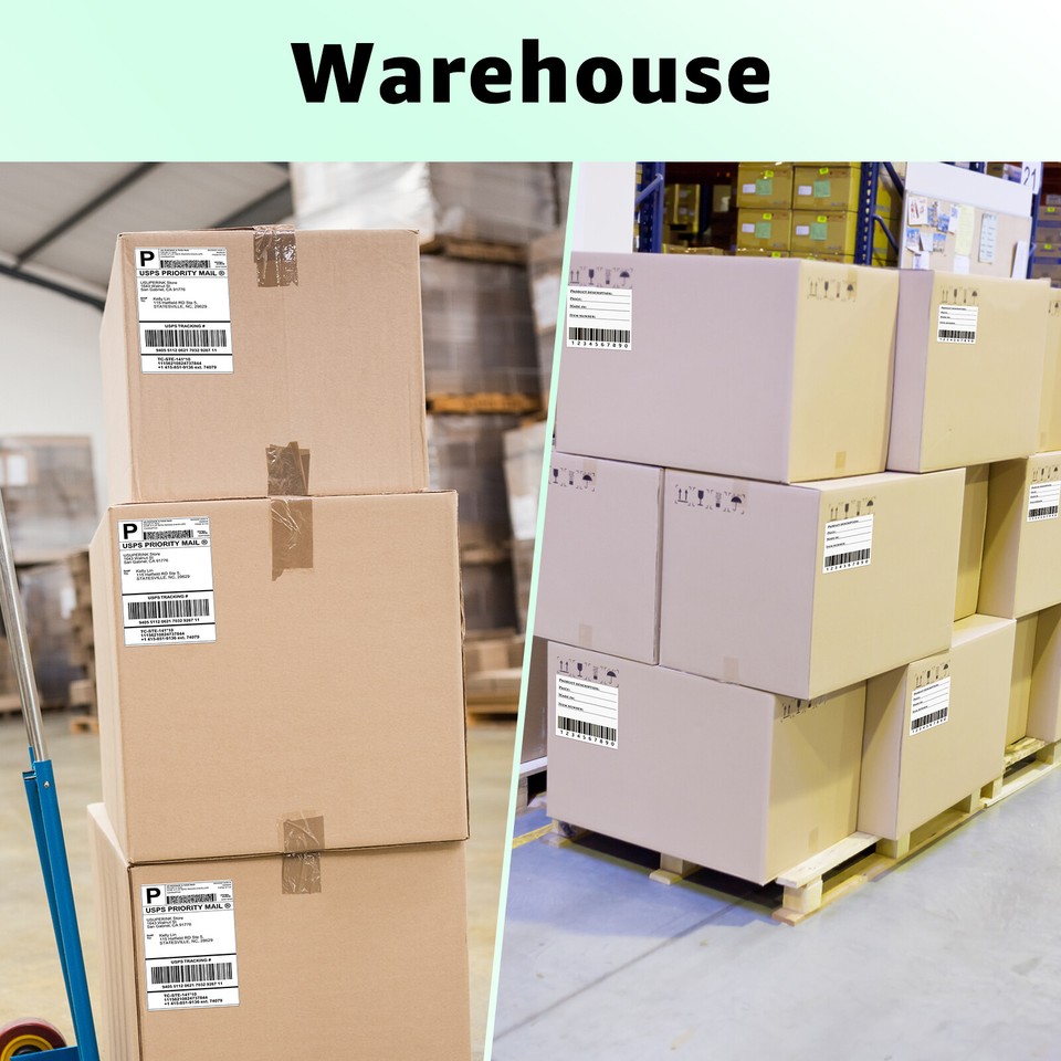 Étiquettes Thermiques Directes 4x2 Pouces - Rouleau De 750, Pour Imprimantes Rollo/Zebra