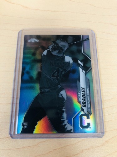 2020 Bobby Bradley Topps Chrome #3 Negative Refractor Rookie RC - Cleveland - Bild 1 von 2