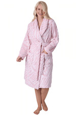 Image of Camille Women's Supersoft Fleece Bathrobe with Shawl Collar & Pockets