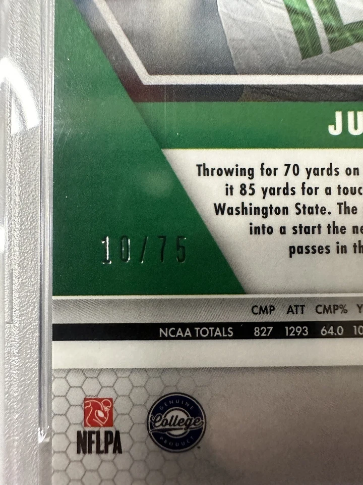 PSA- 10/75 Jersey Match- POP 3- 2021 Mosaic Draft Picks -Blue- Justin Herbert - Image 3 of 4