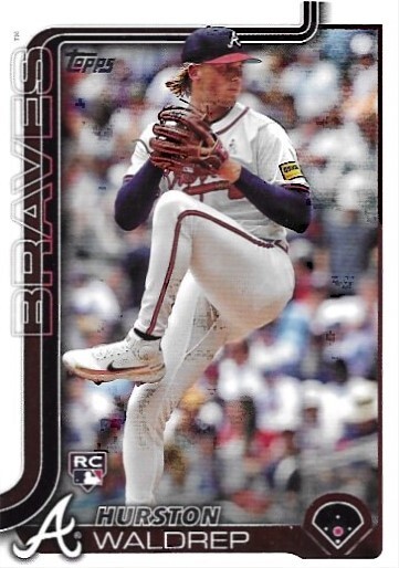 Hurston Waldrep Rookie RC 2025 Topps Series 1 Baseball Card #253 Atlanta Braves