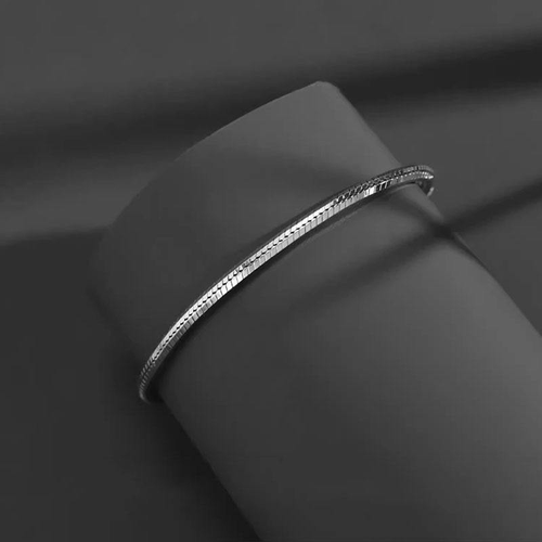 BRACCIALE ARGENTO 925 UOMO RAGAZZO MAGLIA SNAKE LUNGHEZZA 19 CM VINCENT PAUL - Foto 3 di 10