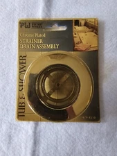 Plumb Works Chrome Plated Strainer Drain Assembly for Tub & Shower ~NEW~