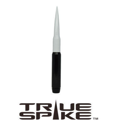 TRUE SPIKE BILLET 9'' FAT BULLET SPIKED ANTENNA BLACK WHITE FOR TOYOTA TUNDRA