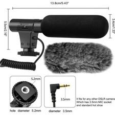 Camera Microphone, Video Microphone for DSLR Close Interview Shotgun Mic for ...