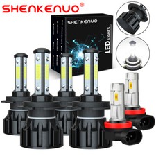 For BMW X5 2007-2013 LED Headlight Hi/Low Beam Fog Light Bulbs 6000K White Combo