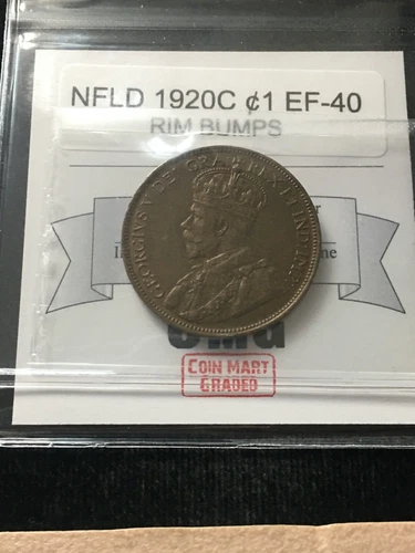 1920 Newfoundland Large Cent — photo from another recent sale